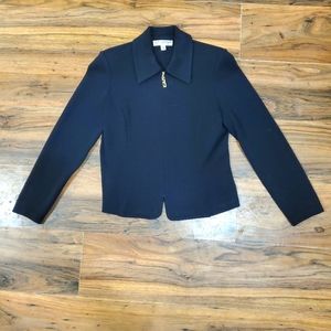 St. John basics sweater blazer classic black